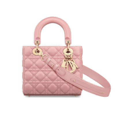 DIOR / SMALL LADY DIOR MY ABCDIOR BAG Antique Pink Cannage Lambskin