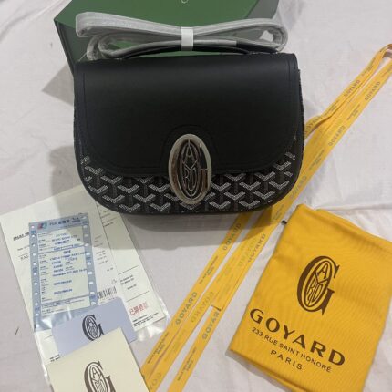 Goyard Goyardine Shell bag Black Size: 26*18*8cm