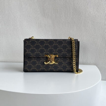 CELINE Presbyopia pattern Chain bag Size: 22 * 13.5 * 6cm